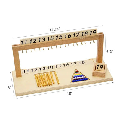 Montessori Teen Bead Material - Wooden Hanger