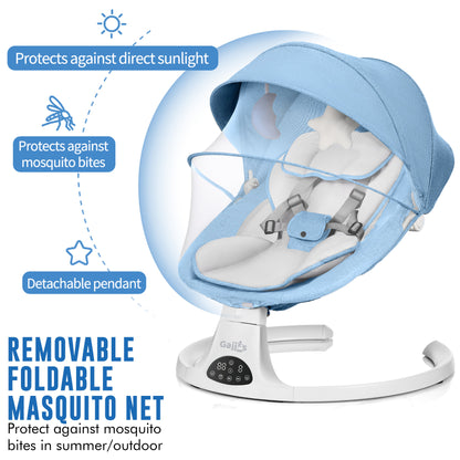 Electric Baby Swing with Bluetooth, Music, Remote – Infant Cradle