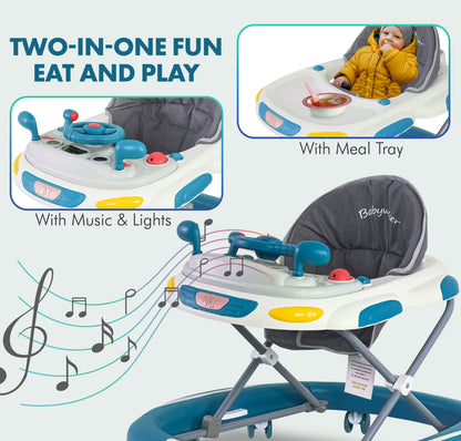 Baby Walker & Rocker Bouncer with Music Activity Tray
