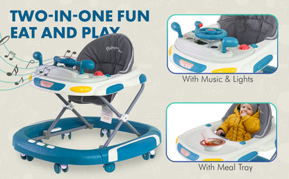 Baby Walker & Rocker Bouncer with Music Activity Tray