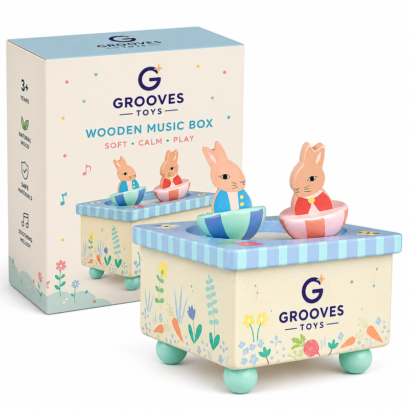 Grooves Toys™ Wooden Music Box Toy